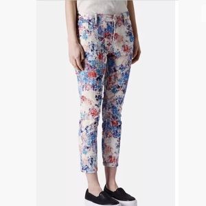TOPSHOP Moro Leigh Jeans W26 L30 Flocked Floral